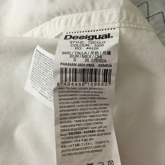 Desigual Men Shirts with Parches Colorful Sz S VM - Picture 8 of 9